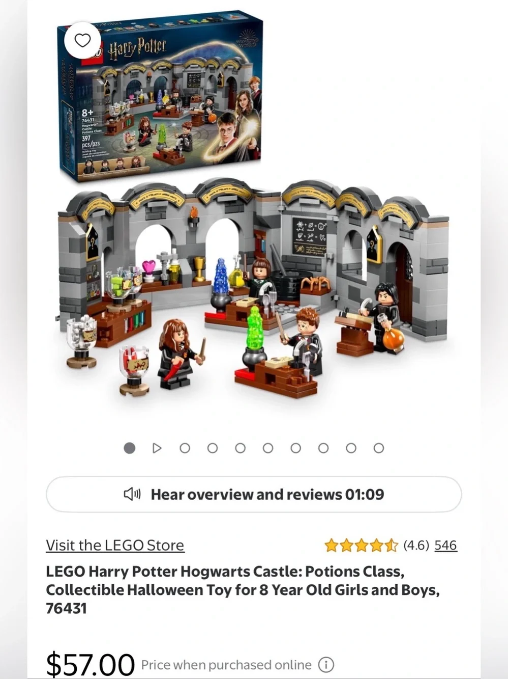 Brand New Lego Harry Potter Hogwarts Potions Class Set